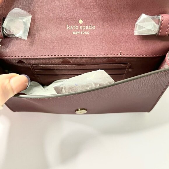 NWOT Brynn Small Flap Crossbody Deep Berry - Picture 5 of 6